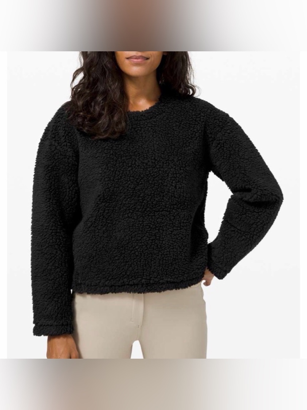Lululemon Wool Whenever Crew Sweatshirt Black